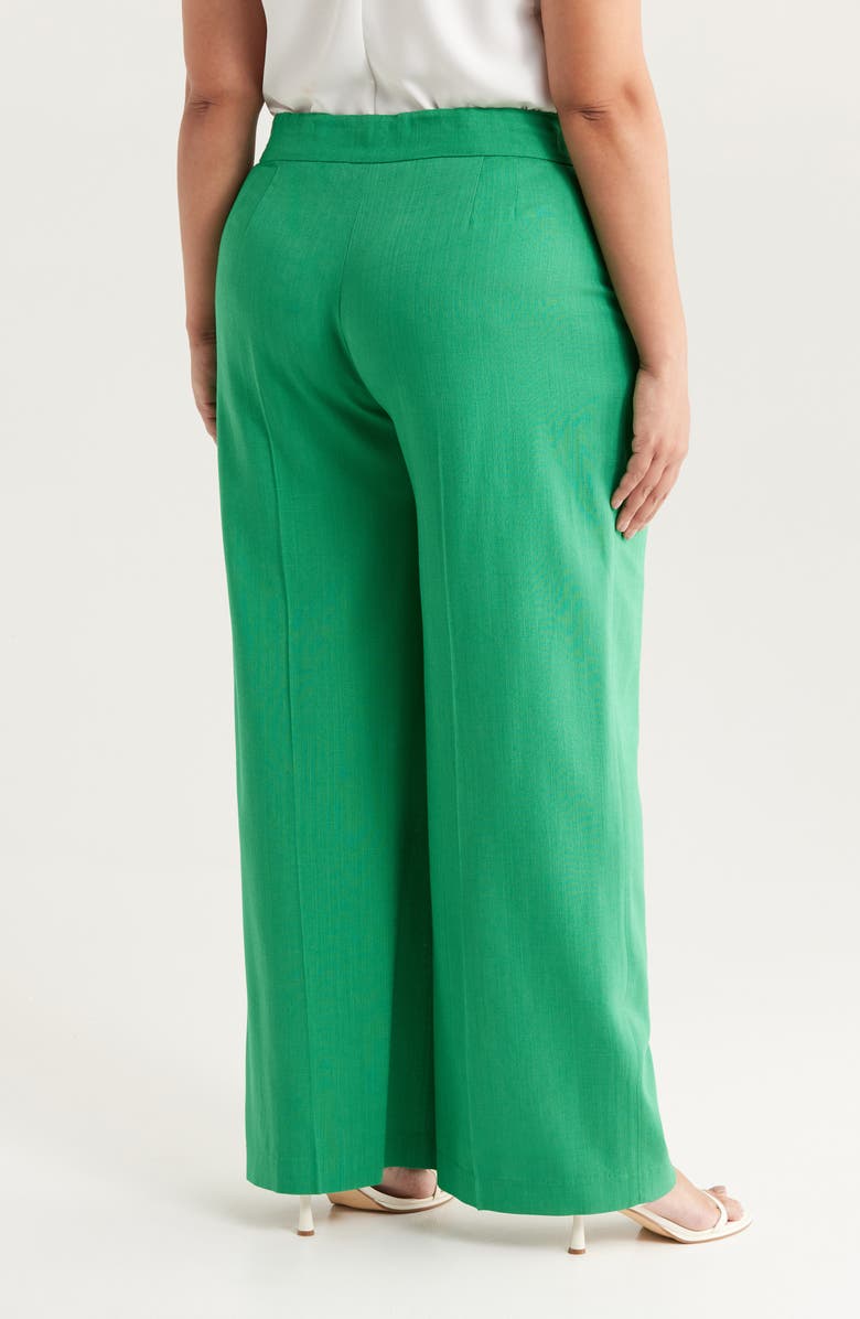 Tahari ASL Wide Leg Pants, Alternate, color, Clover