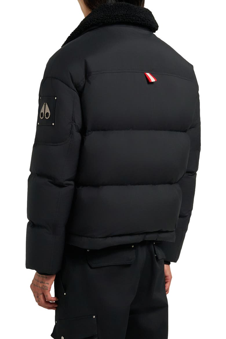 Everest Fleece Collar Down Puffer Jacket, Alternate, color, BLACK