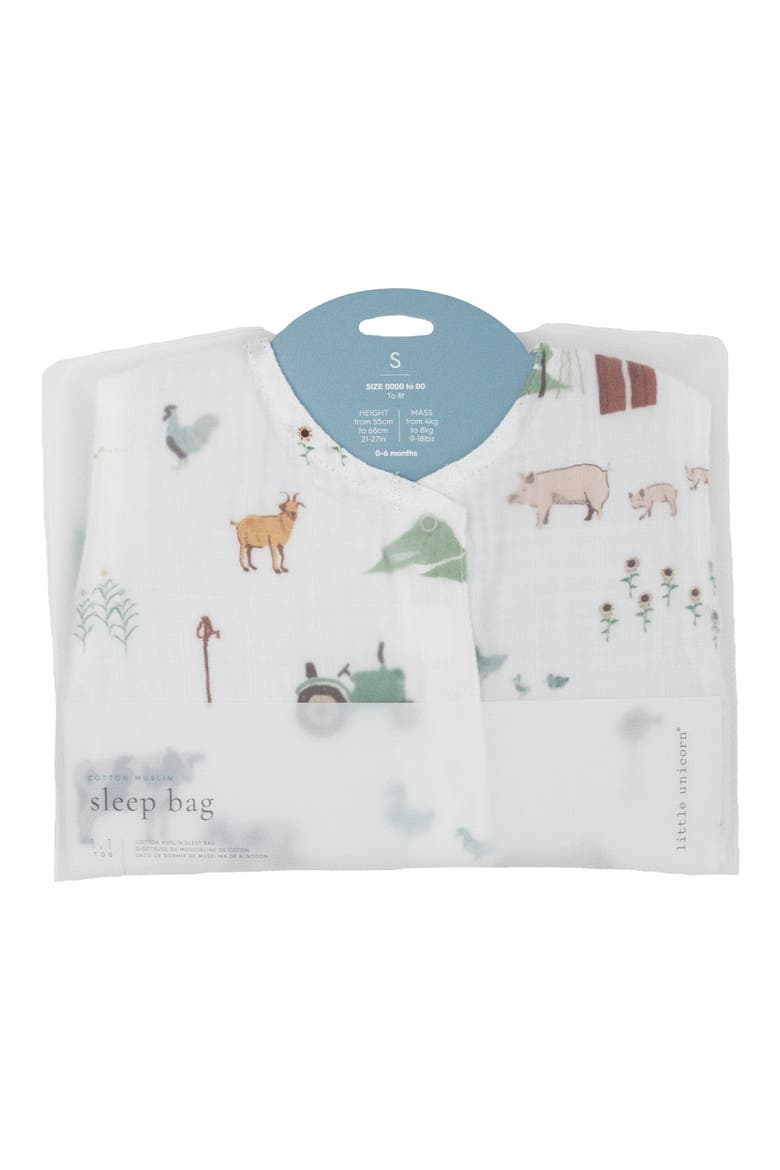 Cotton Muslin Wearable Blanket, Alternate, color, FARMYARD