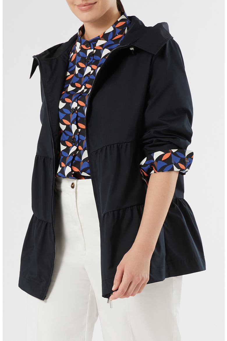 Materia Abstract Print Stretch Cotton Button-Up Shirt, Alternate, color, NAVY