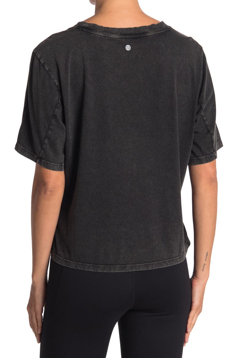 Free Ride Washed T-Shirt, Alternate, color, BLACK