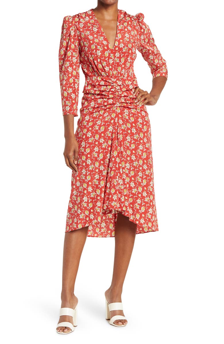Veronica Beard Mary Ditsy Floral Print Silk Blend Dress, Main, color,