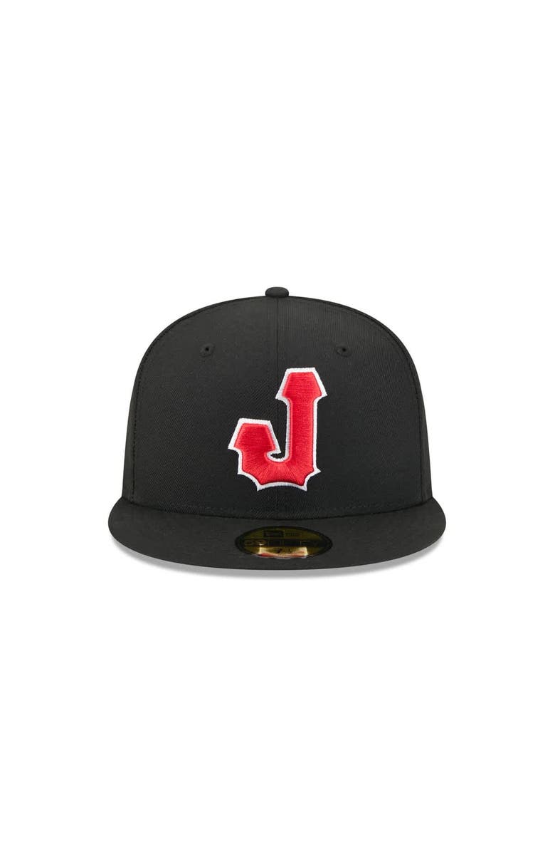 New Era Men's New Era  Black Jacksonville Jumbo Shrimp Theme Nights 59FIFTY Fitted Hat, Alternate, color, 