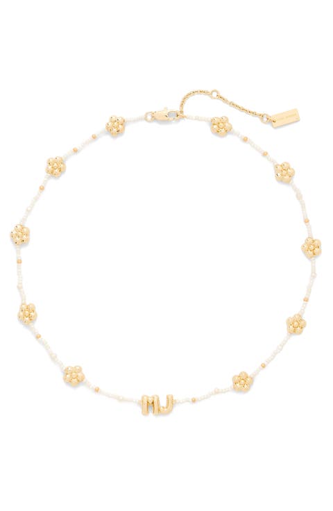 MJ Balloon Bead & Freshwater Pearl Necklace