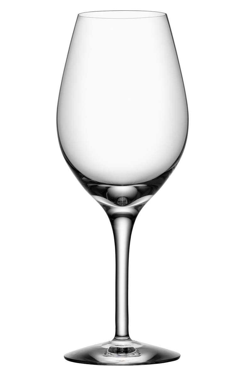 Orrefors More Set of 4 Wine Glasses, Main, color, White