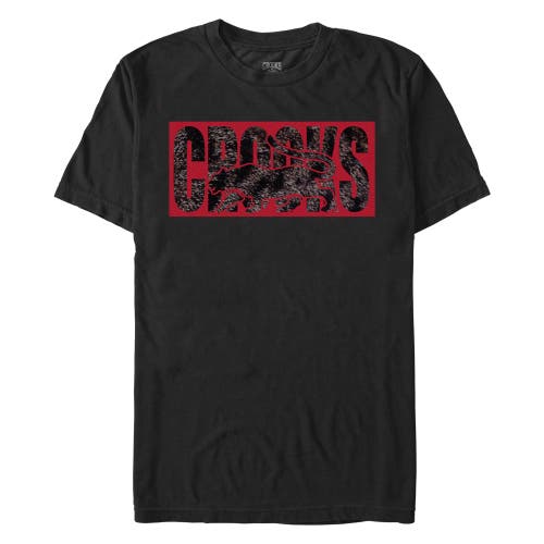 Crooks & Castles Tiger Fur Red Print Graphic T-shirt In Black