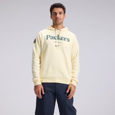 Men's Nike  Cream Green Bay Packers 2026 Rivalries Collection Dri-FIT Pullover Hoodie
