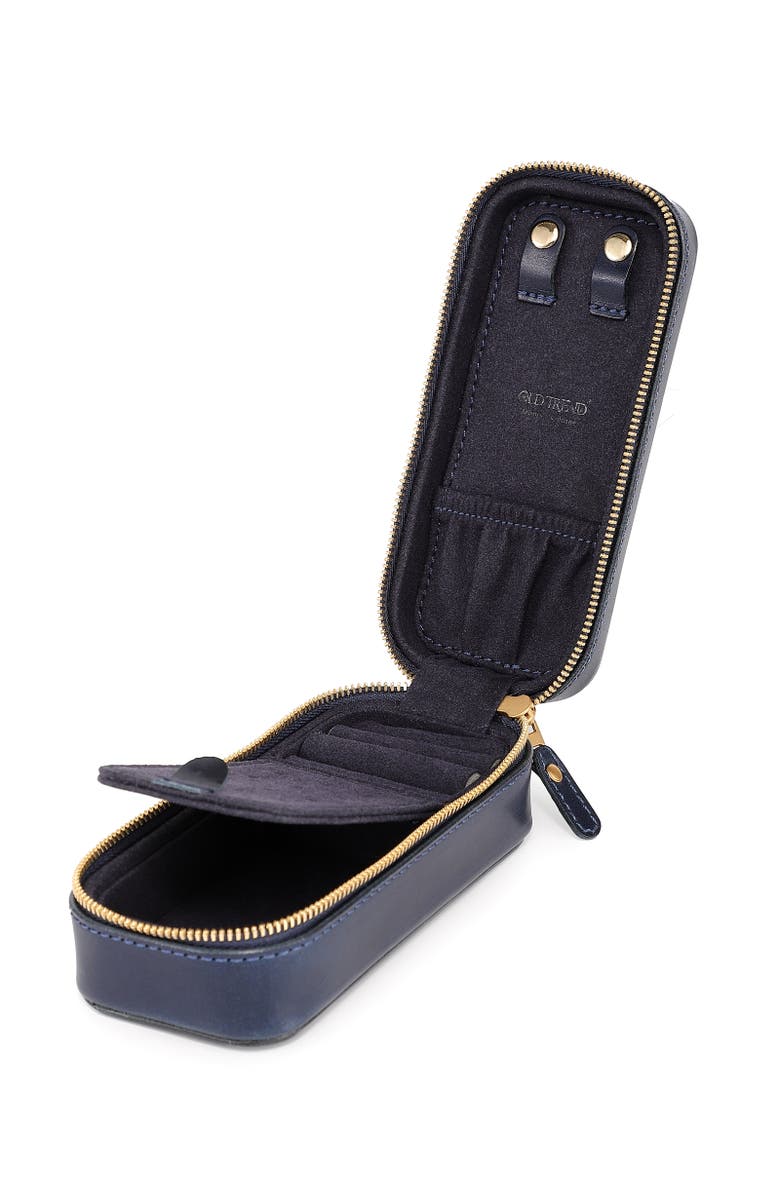 OLD TREND Oblong Genuine Leather Jewelry Box, Alternate, color, Navy