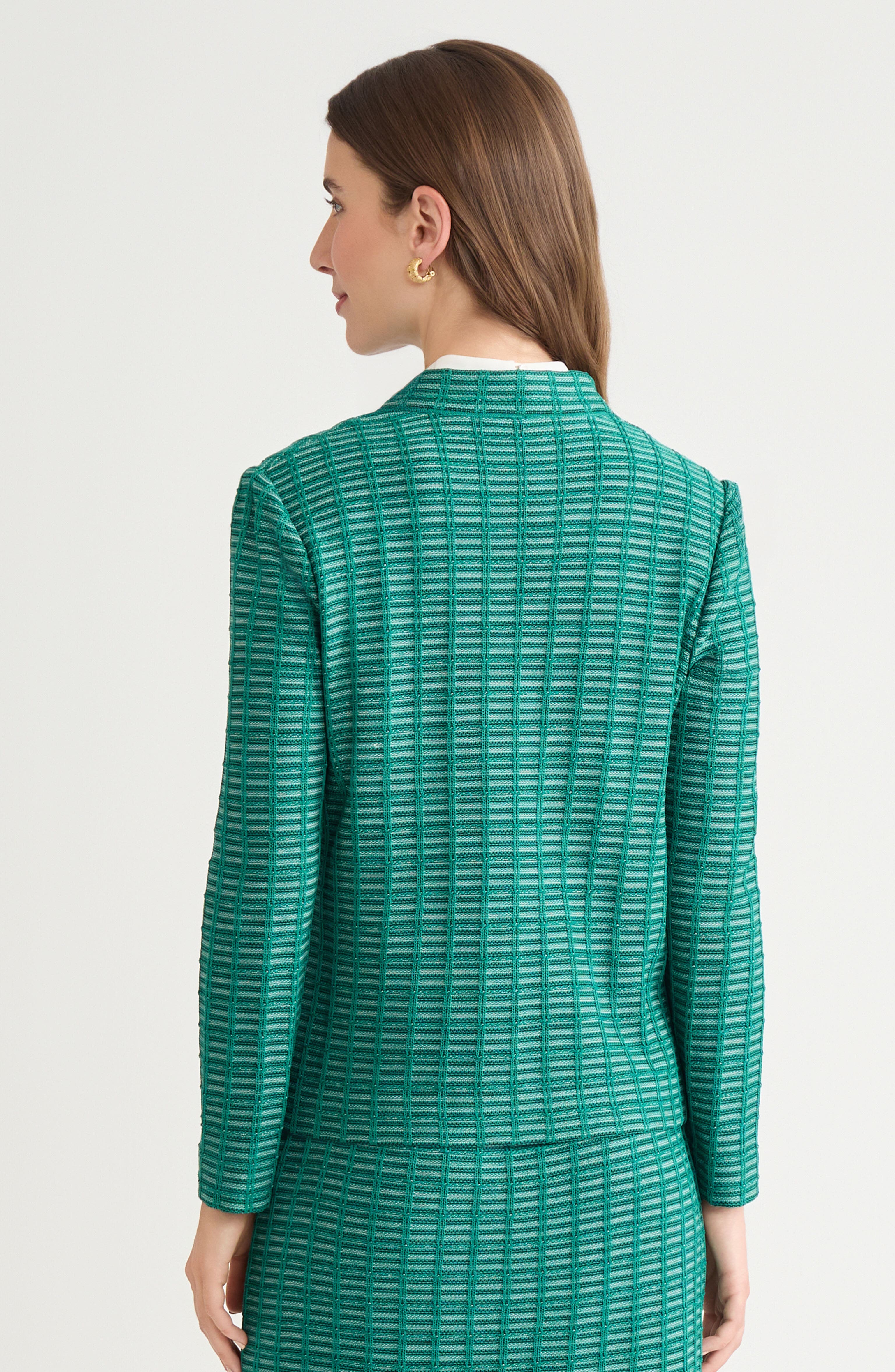 Heritage Chain Trim Ottoman Knit Jacket - image 2