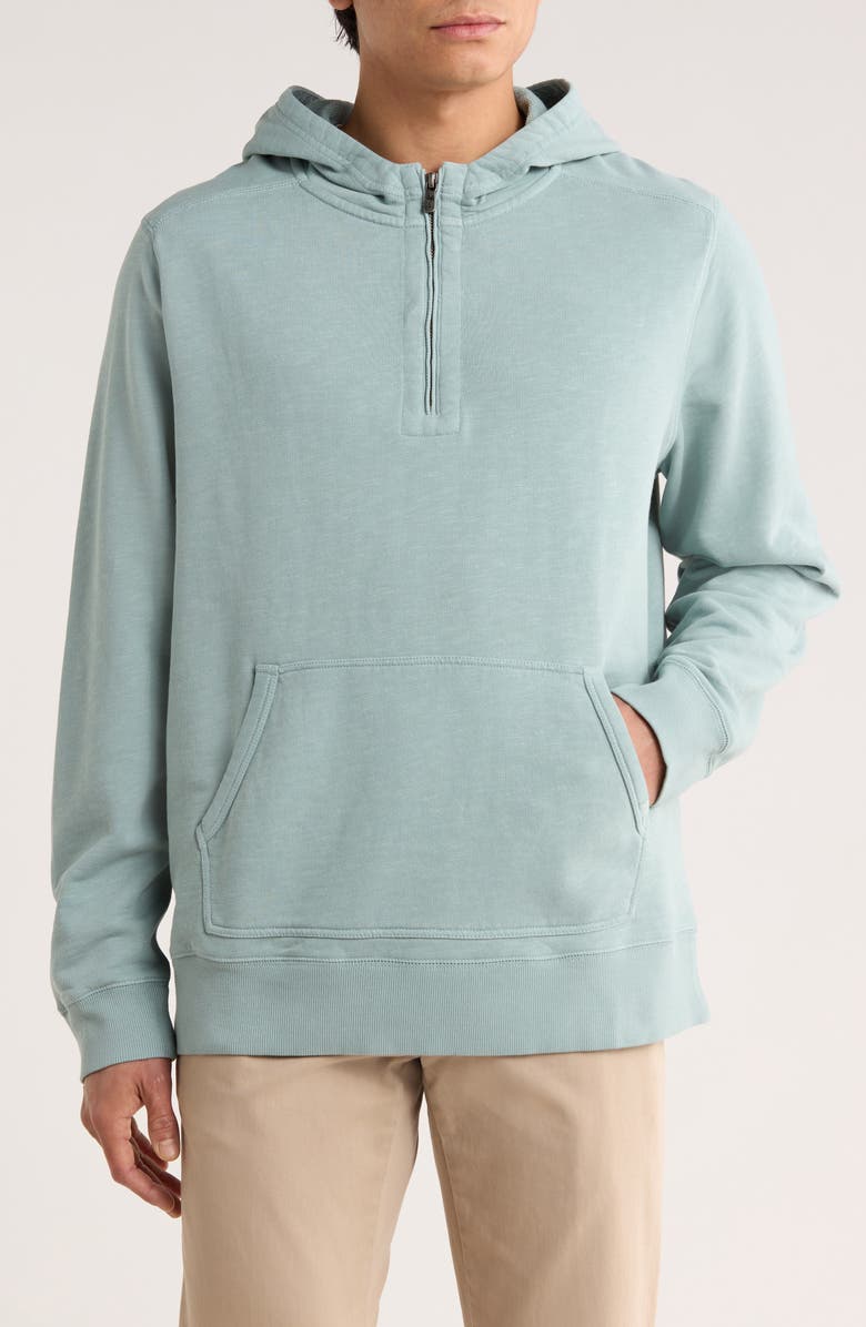 Tommy Bahama Cirrus Breeze Half Zip Hoodie, Main, color, Dark Alpine
