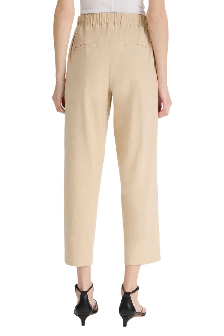 Grace Mid Rise Linen Blend Tapered Pull-On Pants, Alternate, color, PALE NUT