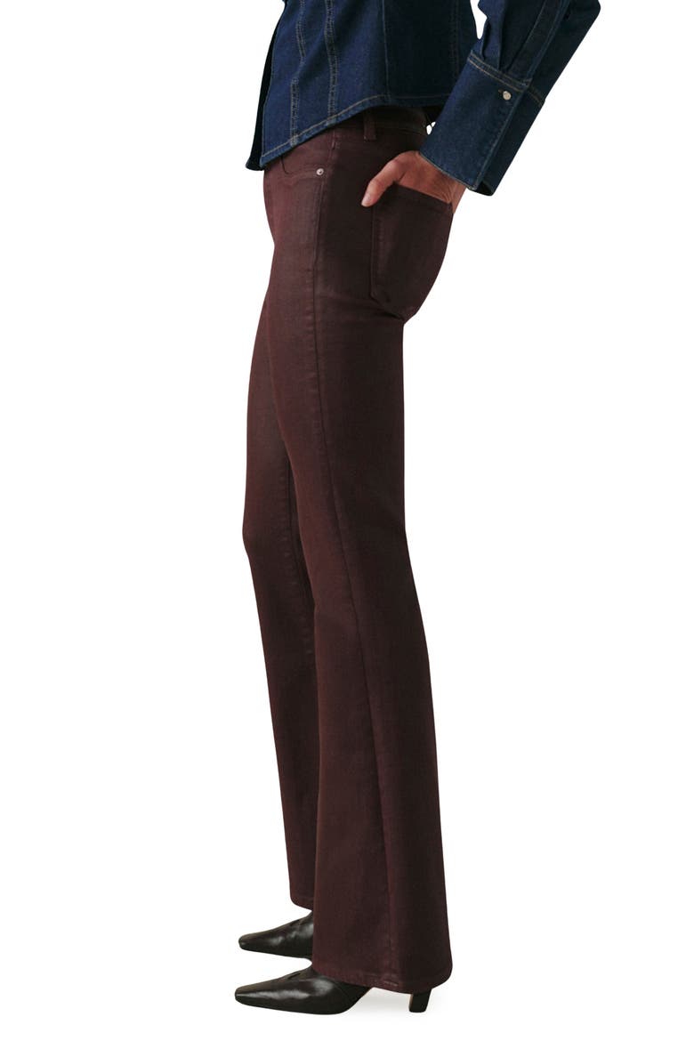 Austin High Waist Coated Bootcut Jeans, Alternate, color, COATED OXBLOOD