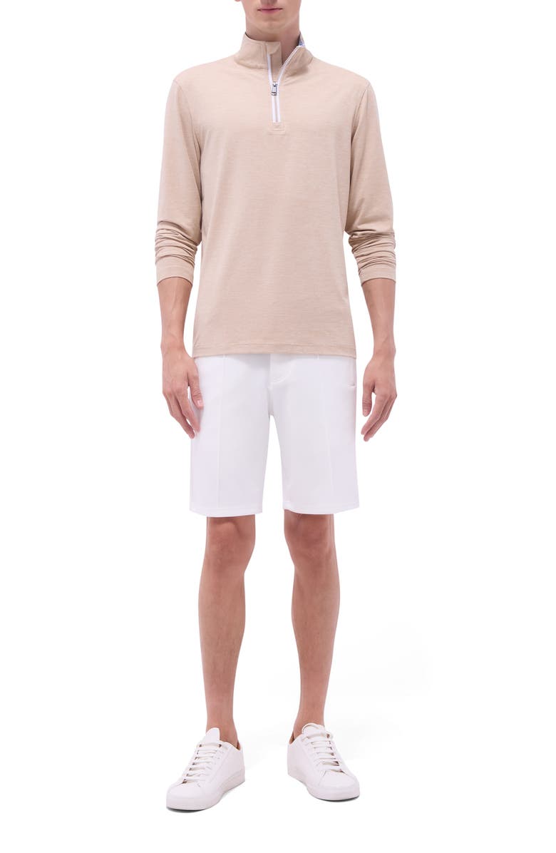 Bugatchi Quarter Zip Performance Pullover, Alternate, color, Sand