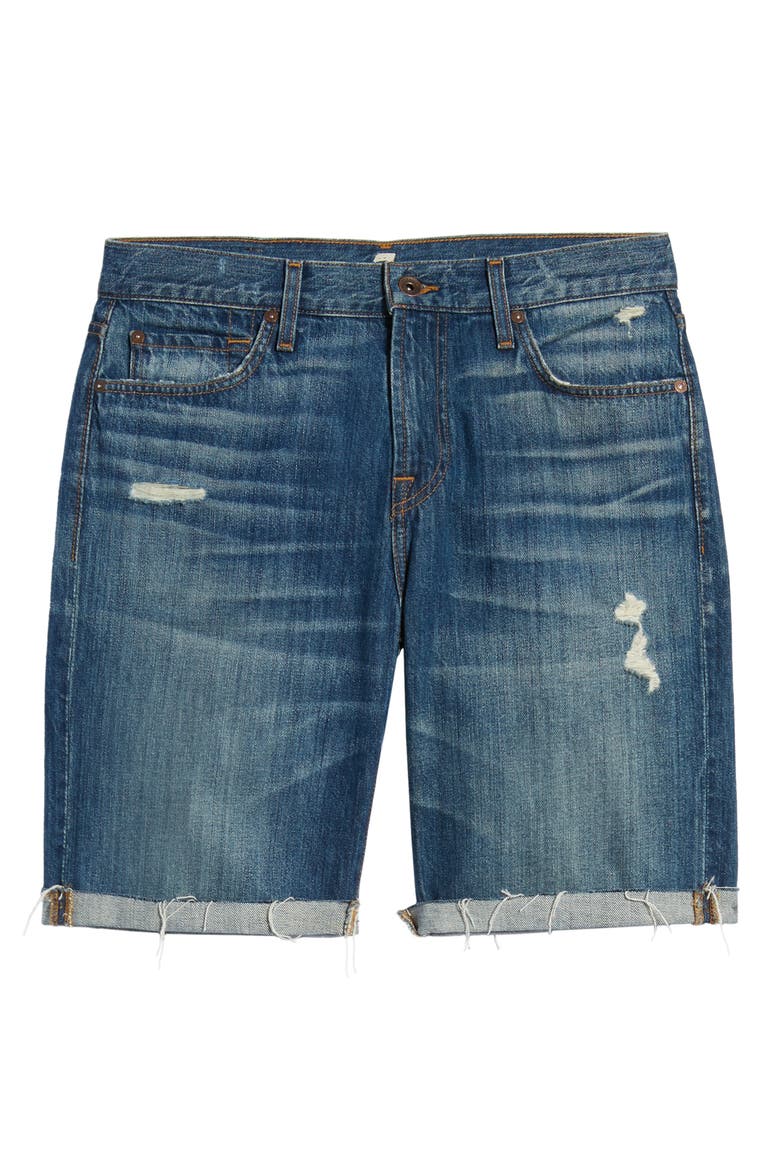 7 For All Mankind® Cutoff Denim Shorts, Alternate, color, LEGEND DESTROYED