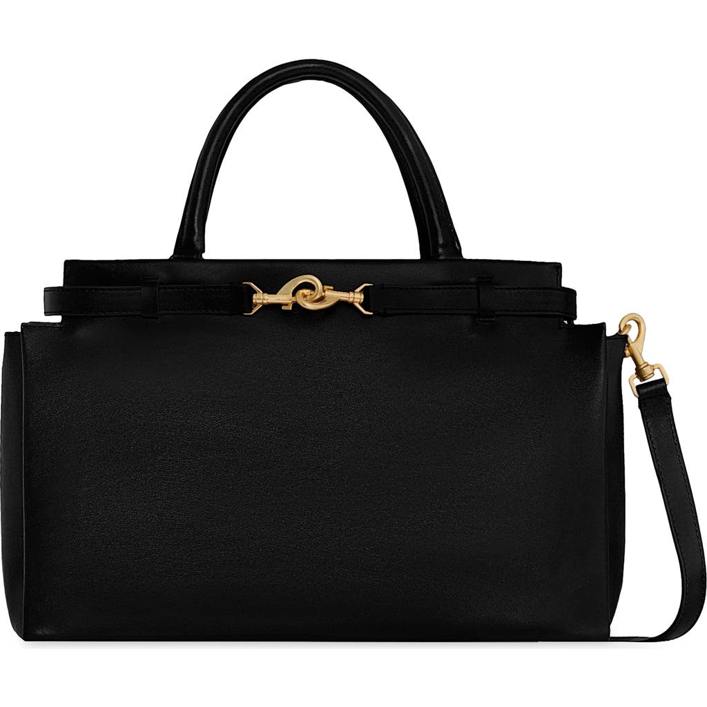 Rebecca Minkoff Insider Zip Leather Top-handle Bag In Black