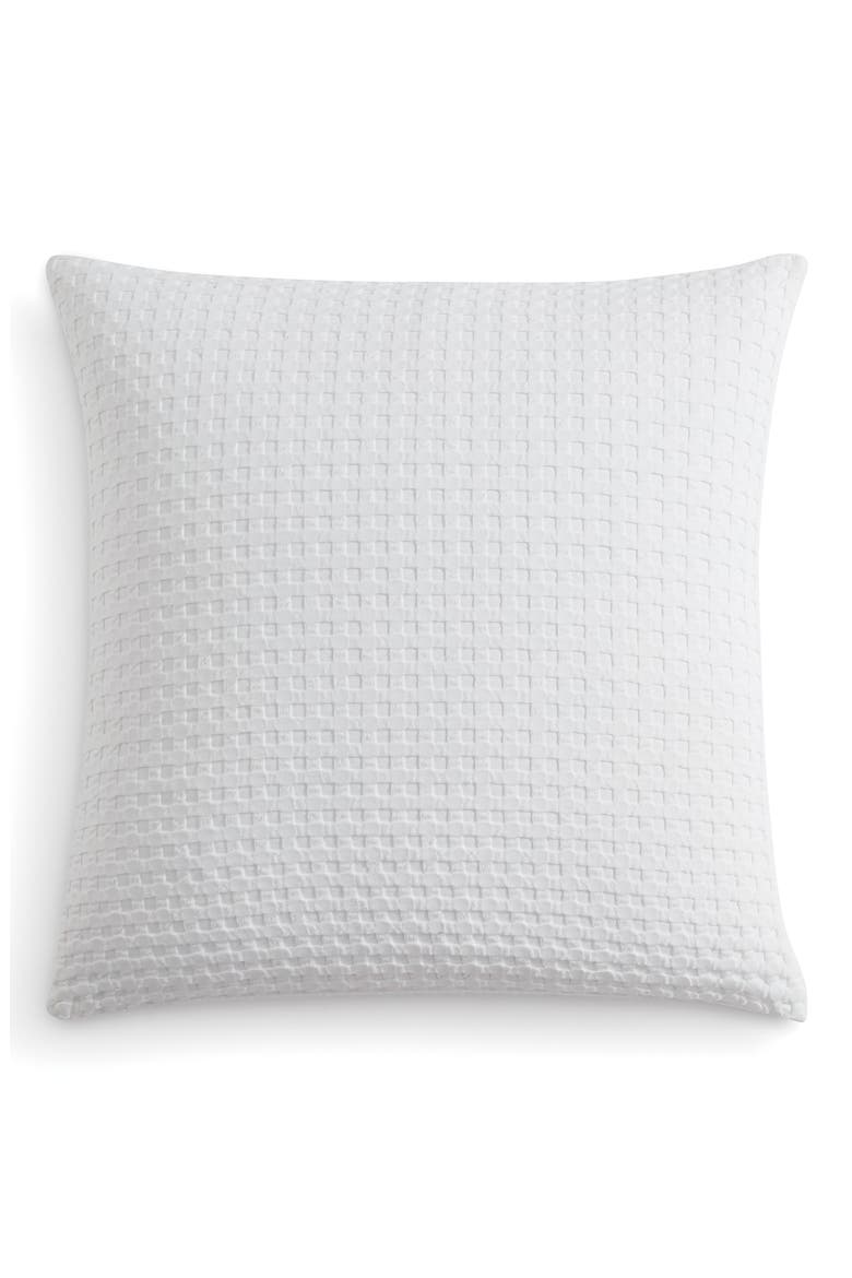 Waffle Euro Sham, Main, color, WHITE
