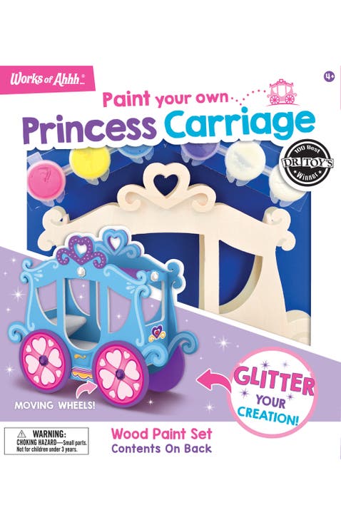 Princess Carriage Wood Craft & Paint Kit