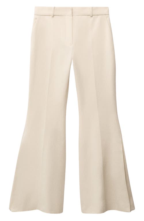 Mango Cotton & Linen Flare Pants