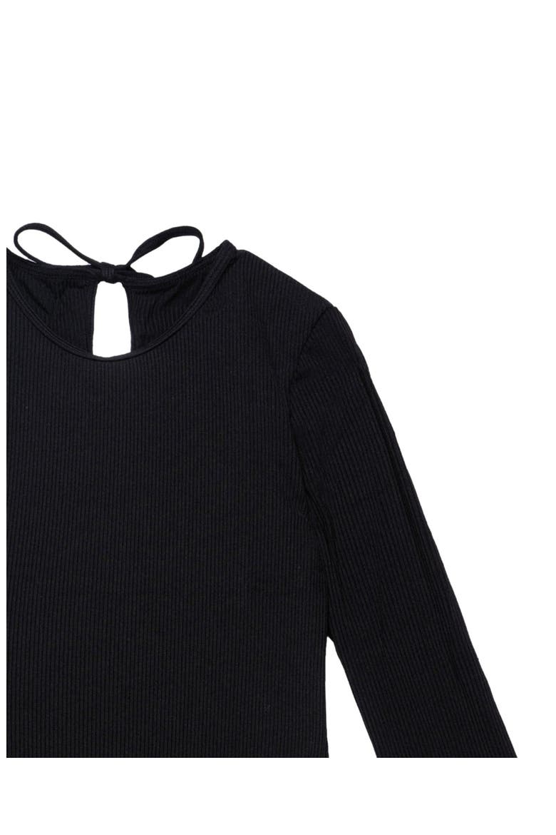 Freya Rib Long Sleeve Rash Guard Set, Alternate, color, Black