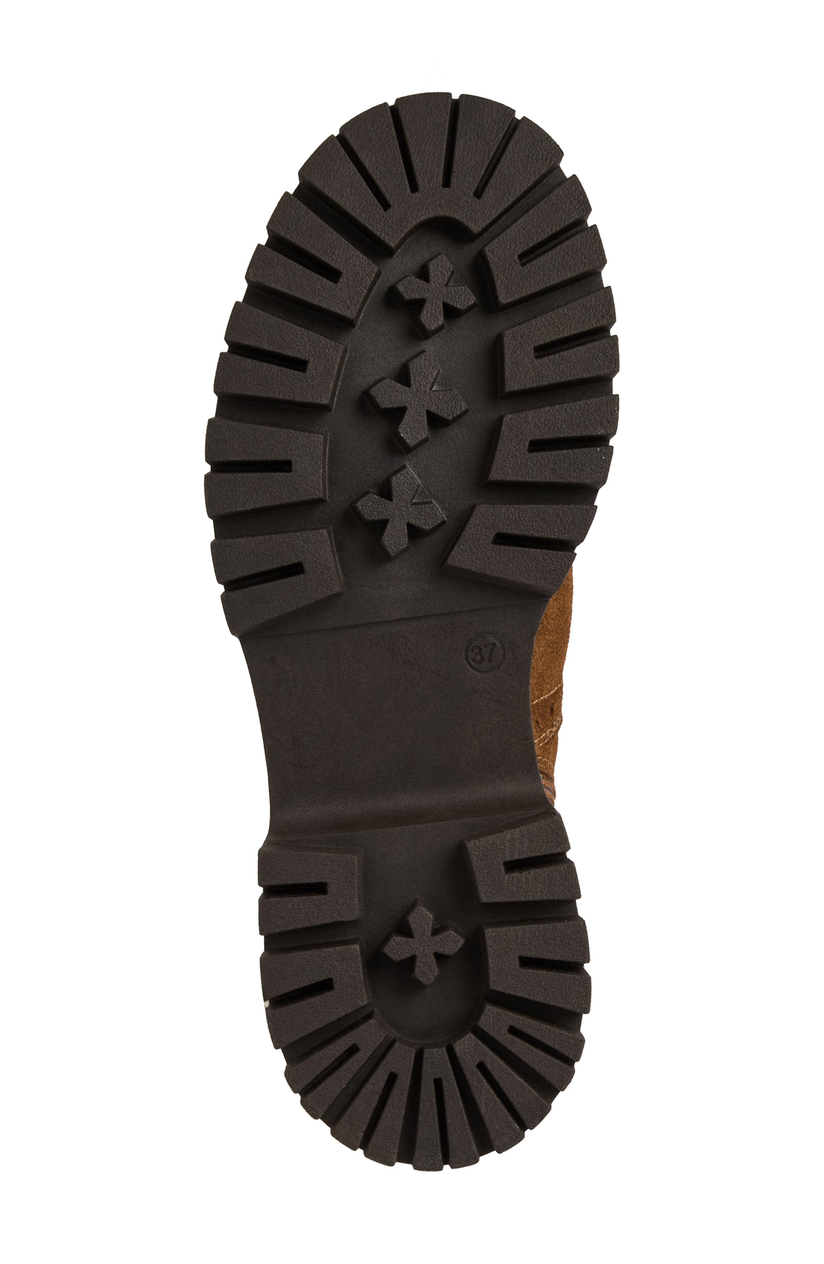 Bruno Magli Luca Lug Sole Suede Moto Boot, Alternate, color, Brown Suede