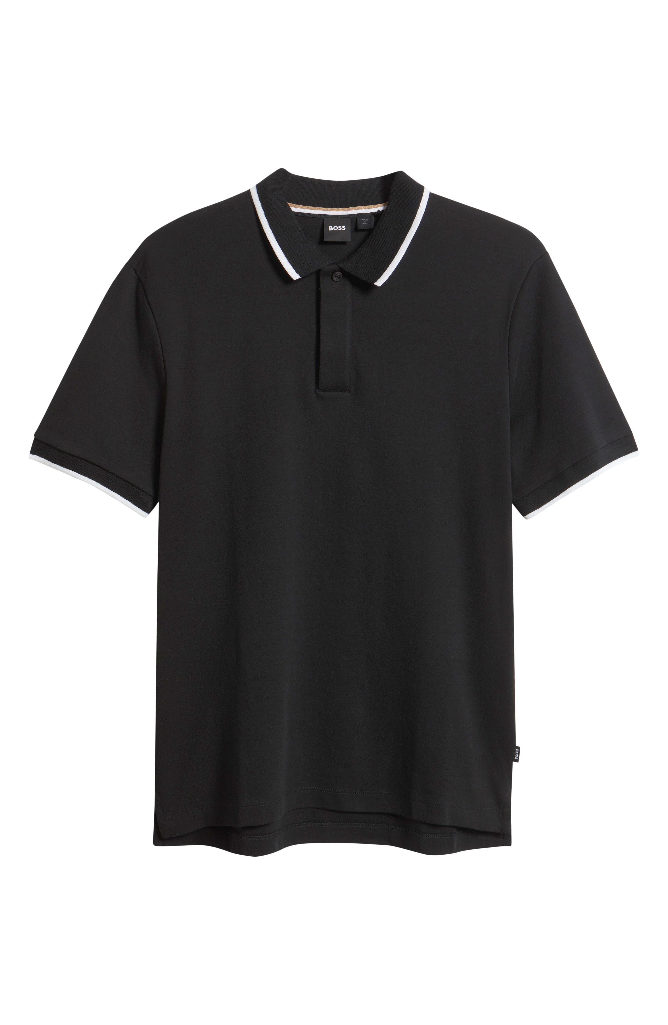 Мужские BOSS Parlay Tipped Cotton Polo — фото 5