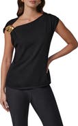 Donna Karan New York Asymmetric Extra Fine Merino Wool Sweater