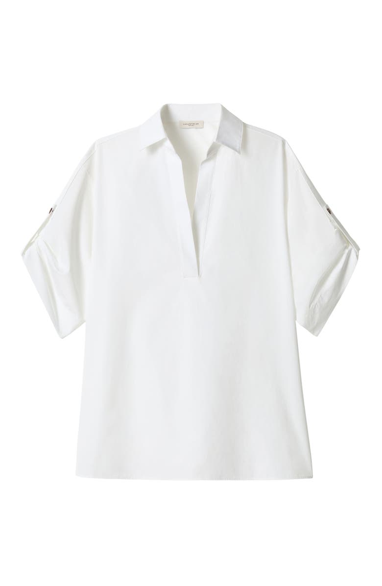 Lafayette 148 New York Roll Tab Sleeve Popover Shirt, Alternate, color,
