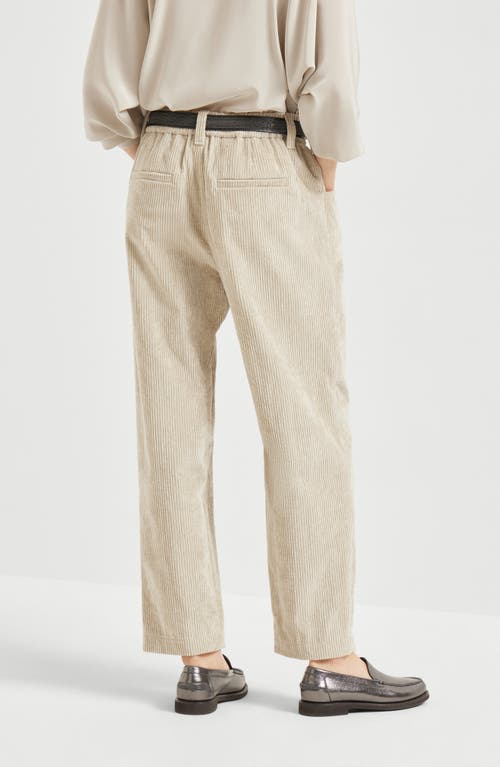 Brunello Cucinelli Corduroy Baggy Trousers In Neutral