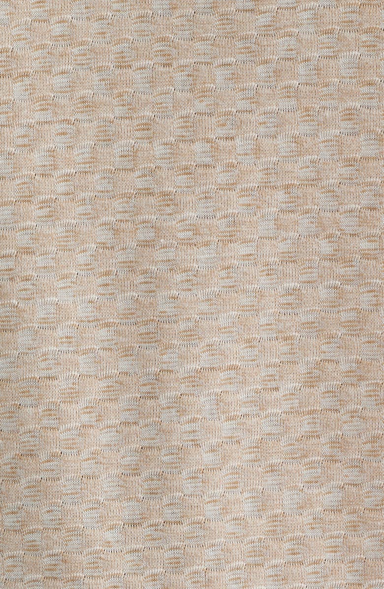 Johnston & Murphy Basketweave Johnny Collar Polo, Alternate, color, Tan