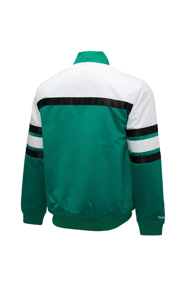 Mitchell & Ness Men's Mitchell & Ness Kelly Green/White Boston Celtics Big & Tall Heavyweight Full-Snap Satin Jacket, Alternate, color, Kelly Green