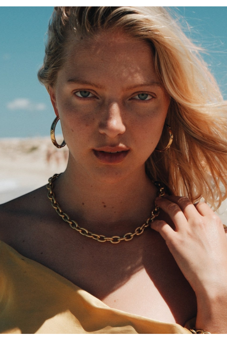 Camilla Necklace, Alternate, color, Gold