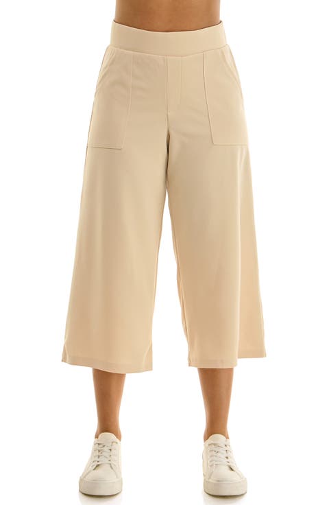 Elastic Waist Culotte Pants