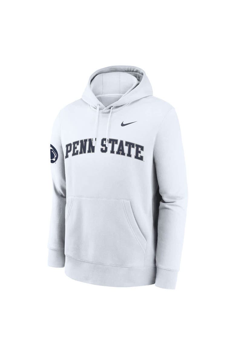 Men's Nike White Penn State Nittany Lions 2025 Sideline Club Fleece Pullover Hoodie, Alternate, color, White