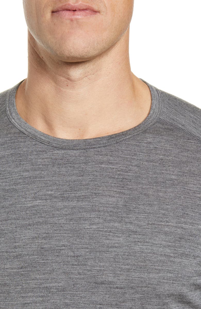 Icebreaker Oasis Long Sleeve Wool Base Layer T-Shirt, Alternate, color, Gritstone Heather