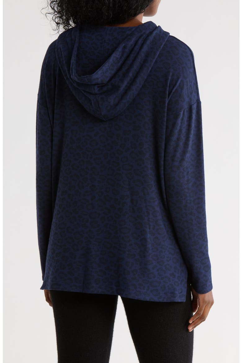 High-Low Hem Hoodie, Alternate, color, NAVY