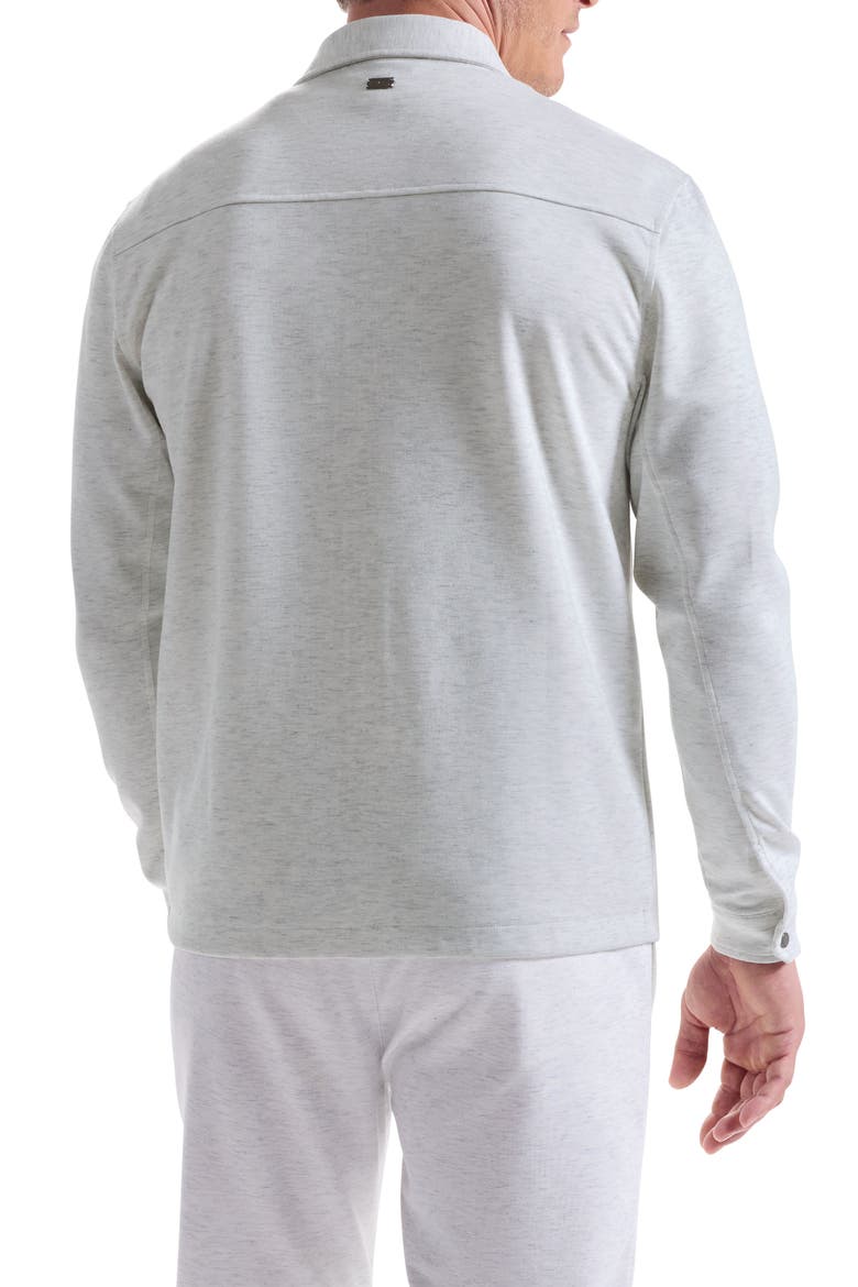 Heathered Kint Snap-Up Shirt Jacket, Alternate, color, CHALK