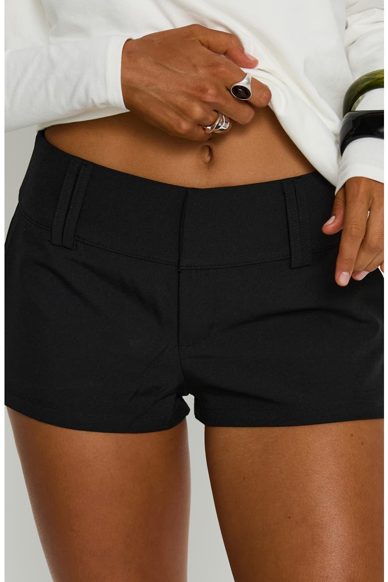 Two Lovers Low Rise Shorts, Alternate, color, BLACK