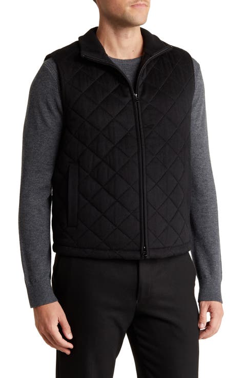 Diamond Quilt Wool & Cashmere Vest