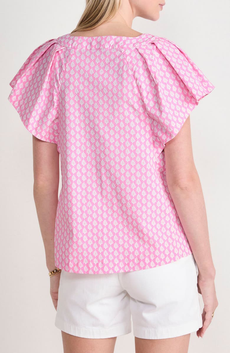 vineyard vines Harbor Flutter Sleeve Top, Alternate, color, 