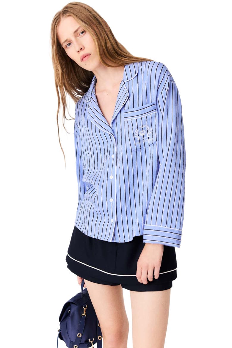Striped shirt, Alternate, color, Blue