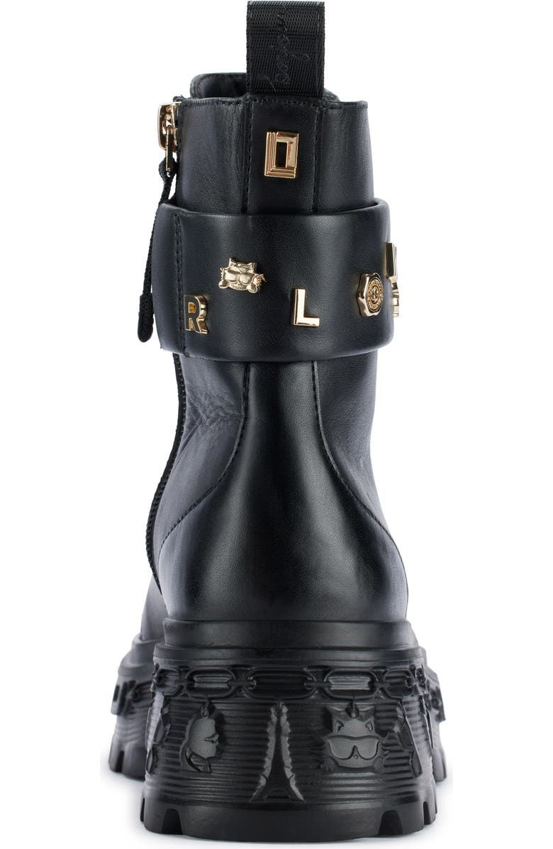 KARL LAGERFELD PARIS Latisha Lug Sole Bootie, Alternate, color, Black