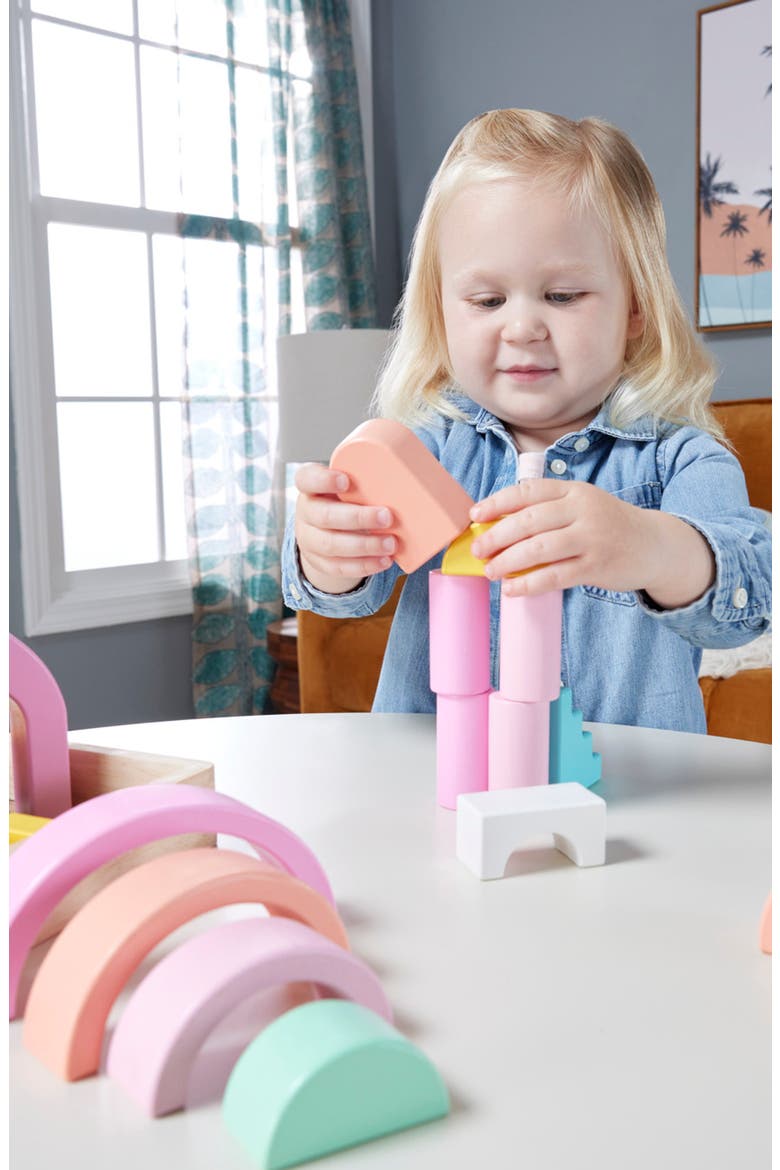 Wooden Castle Block Set, Alternate, color, NONE