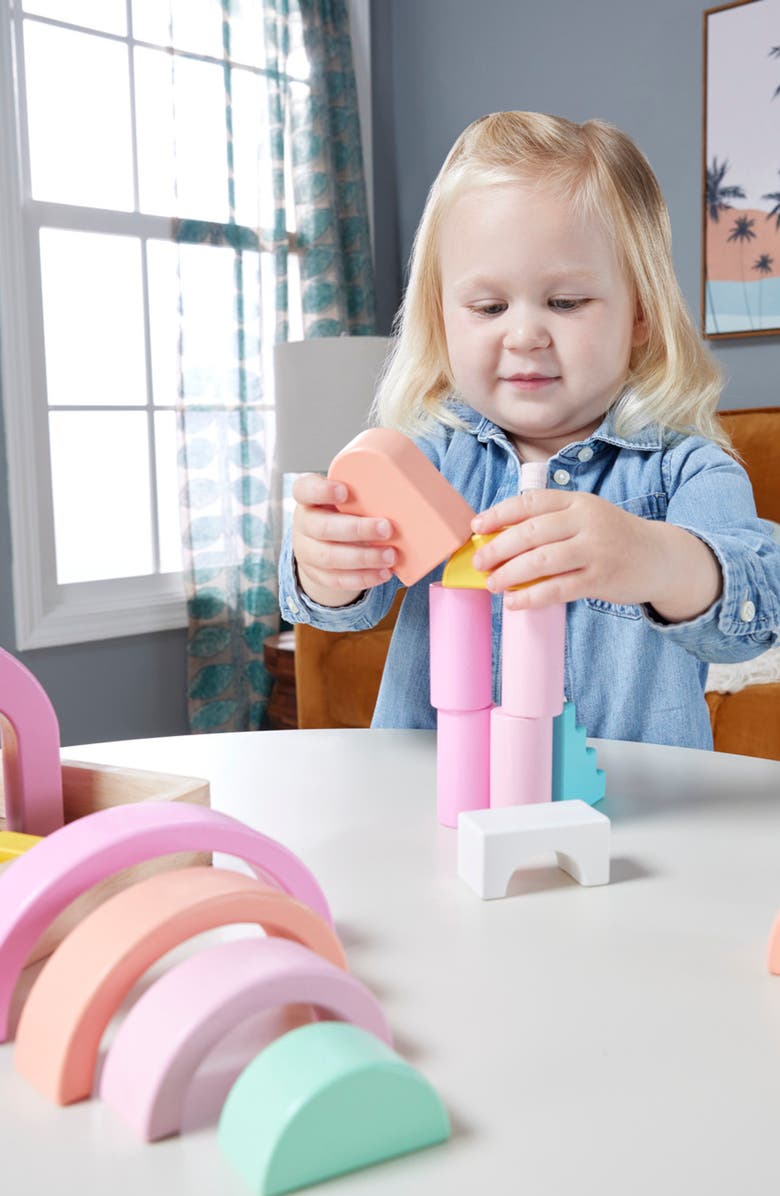 FISHER PRICE Wooden Castle Block Set, Alternate, color,