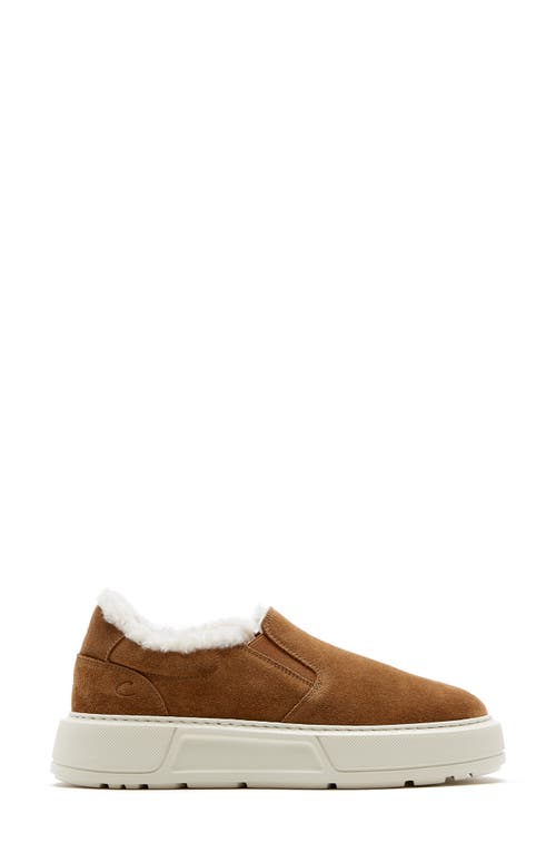 La Canadienne Valerie Genuine Shearling Lining Slip-on Sneaker In Brown
