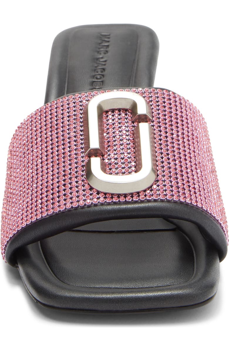 Marc Jacobs The 'J' Slide Sandal, Alternate, color, Black/ Petal Pink