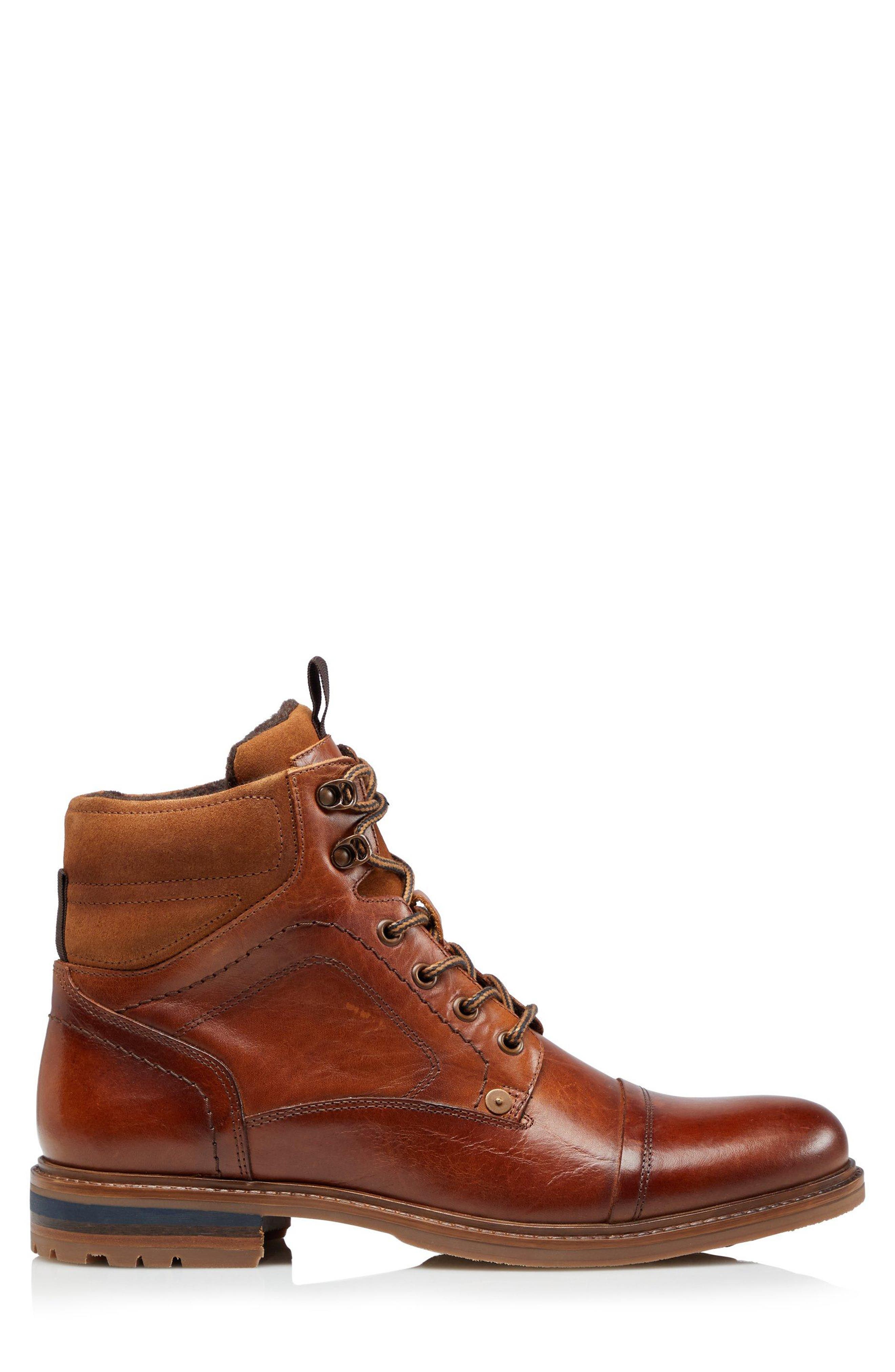 Candor Lace-Up Cap Toe Boot, Alternate, color, TAN