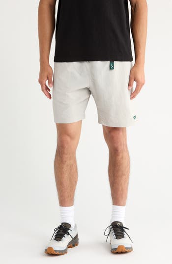 Afield Out Sierra Belted Climbing Shorts In Gray