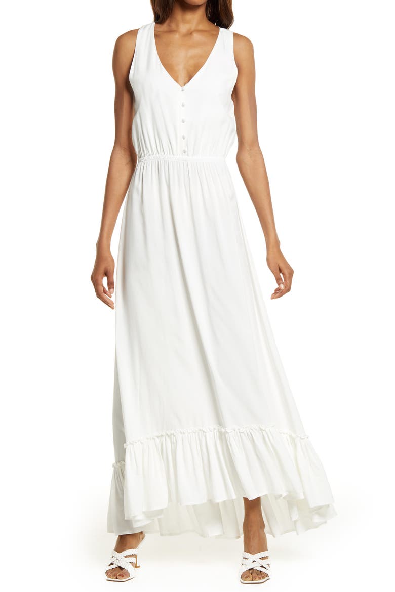 Precious Hem Maxi Dress, Alternate, color, IVORY
