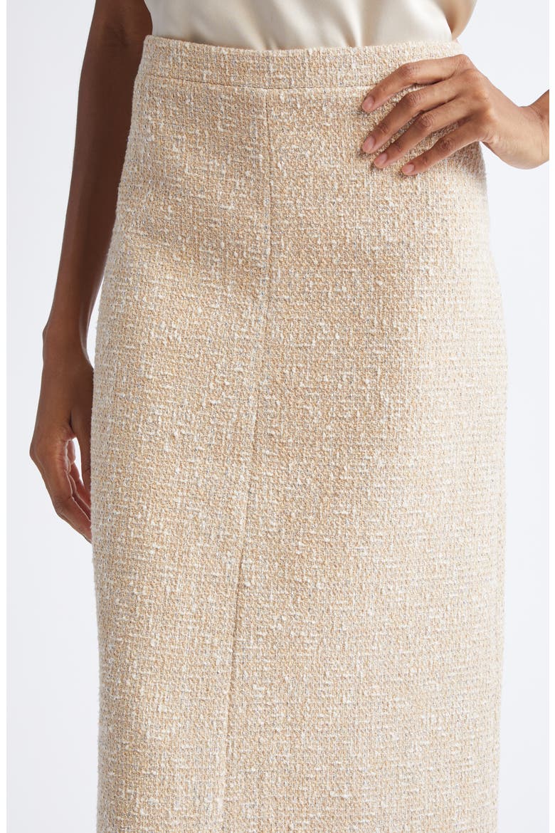 Metallic Latte Tweed A-line Skirt, Alternate, color, LATTE ECRU MULTI