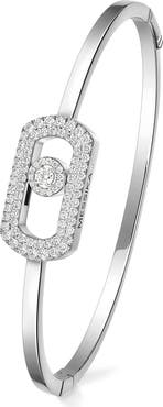 Messika So Move Diamond Pavé 18K White Gold Bangle Bracelet